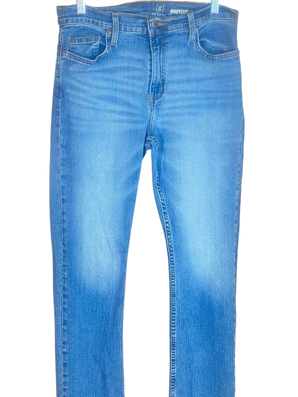George Bootcut Jeans Mens Size 30 - 30 Straight Leg 5 Pocket w Stretch Med Wash